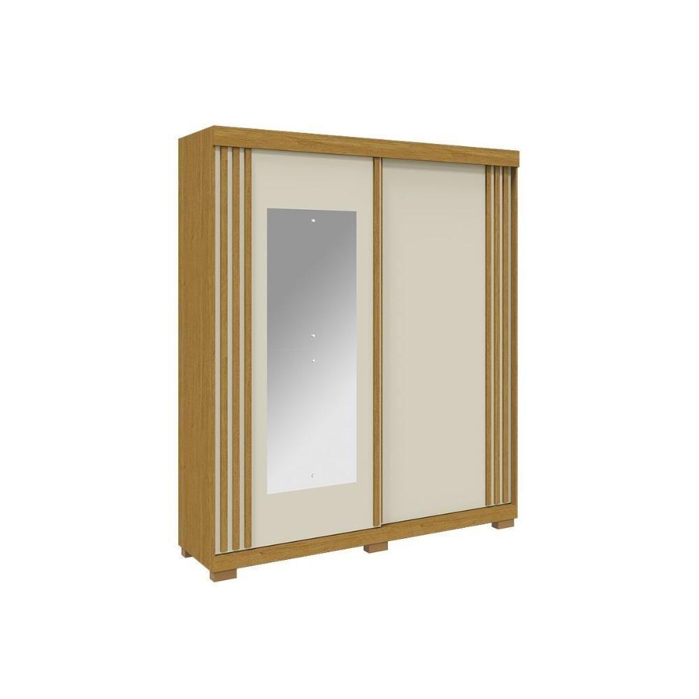 Guarda Roupa Solteiro 2 Portas (1 C/ Espelho) E 3 Gavetas Athena Branco - Acp - 5