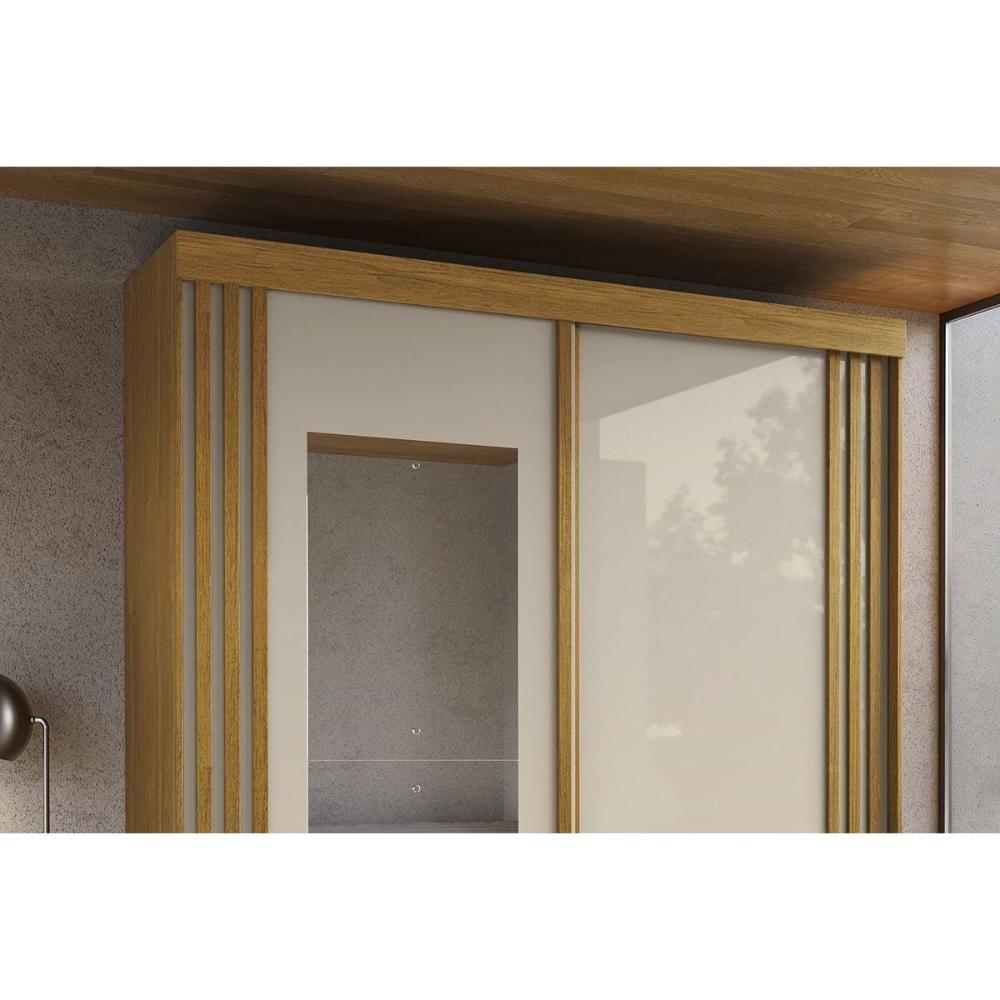 Guarda Roupa Solteiro 2 Portas (1 C/ Espelho) E 3 Gavetas Athena Branco - Acp - 10