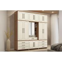 Guarda Roupa Casal 13 Portas E 7 Gavetas C/ 1 Espelho Londres Capelinha Jatoba/areia - Santos Andirá - 1