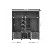 Guarda Roupa Casal 13 Portas E 7 Gavetas C/ 1 Espelho Londres Capelinha Jatoba/areia - Santos Andirá - 2