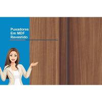 Guarda Roupa Casal 3 Portas De Correr (1 C/ Espelho) E 2 Gavetas C/ Pés Maringá Jatoba/areia - Santos Andirá - 3