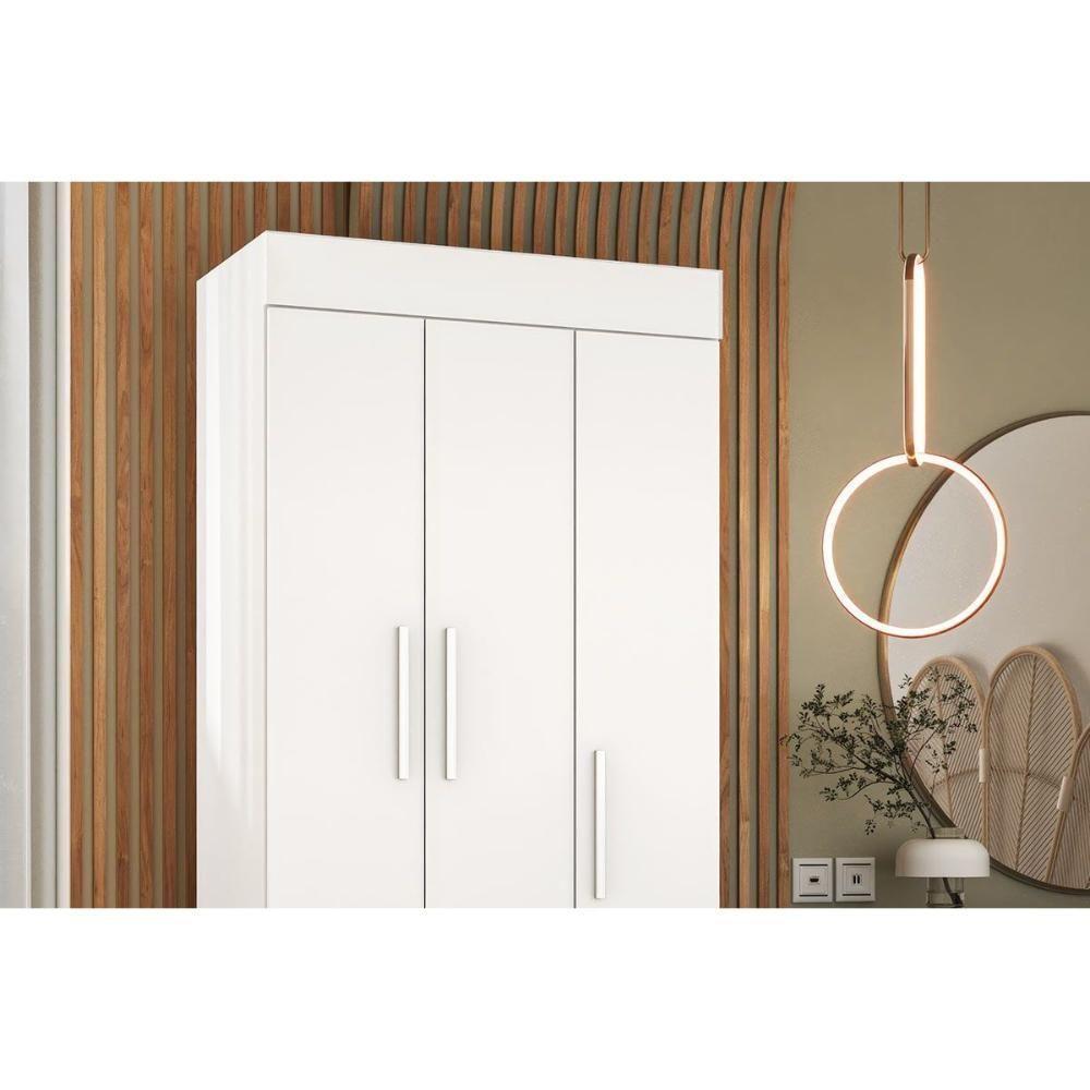 Guarda Roupa Solteiro 3 Portas E 2 Gavetas Maya Nature/off White - Acp - 8