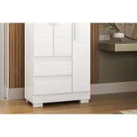 Guarda Roupa Solteiro 3 Portas E 2 Gavetas Maya Nature/off White - Acp - 10