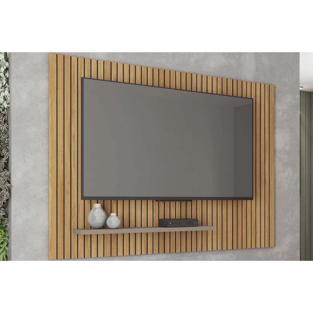 Painel Home P/ Tv Até 70 Pol Aegon 180x120cm Buriti/fendi - Caemmun - 1
