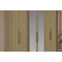 Guarda Roupa Casal 6 Portas (2 C/ Espelho) E 4 Gavetas Ph 18041 Carvalho/fendi - Herval