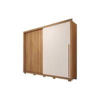 Guarda Roupa Casal 2 Portas De Correr (1 Ripada) E 4 Gavetas Moviment 2.4 Flex Freijo/off White Ou Sued - Caemmun - 3