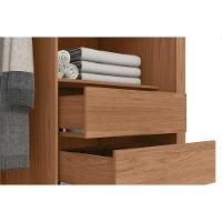 Guarda Roupa Casal 2 Portas De Correr (1 Ripada) E 4 Gavetas Moviment 2.4 Flex Freijo/off White Ou Sued - Caemmun - 8