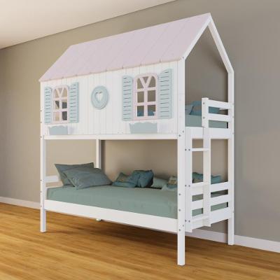 Beliche Casinha Bela Com Coração - Madeira Maciça Branco/rosa/verde | Housin