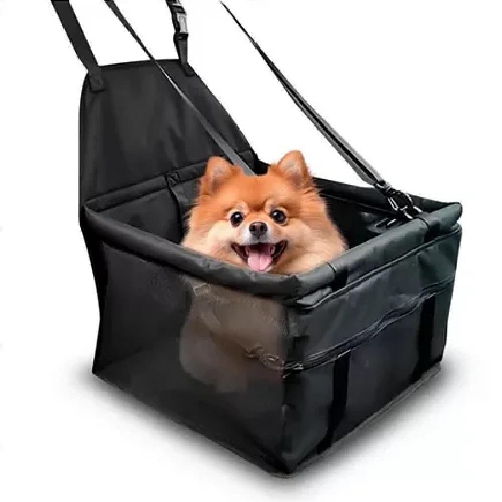 Cadeirinha De Transporte Pet Para Carro – Dobrável Com Bolso, Preta, Até 10kg - 2