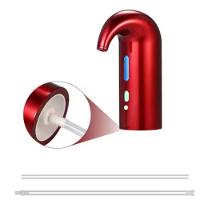 Dispenser De Vinho Elétrico Com Aerador Automático – Bomba De Inox Recarregável, Premium, Vermelho - Bivolt - 5