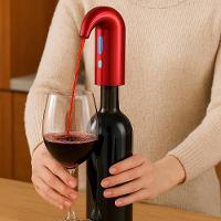 Dispenser De Vinho Elétrico Com Aerador Automático – Bomba De Inox Recarregável, Premium, Vermelho - Bivolt - 6