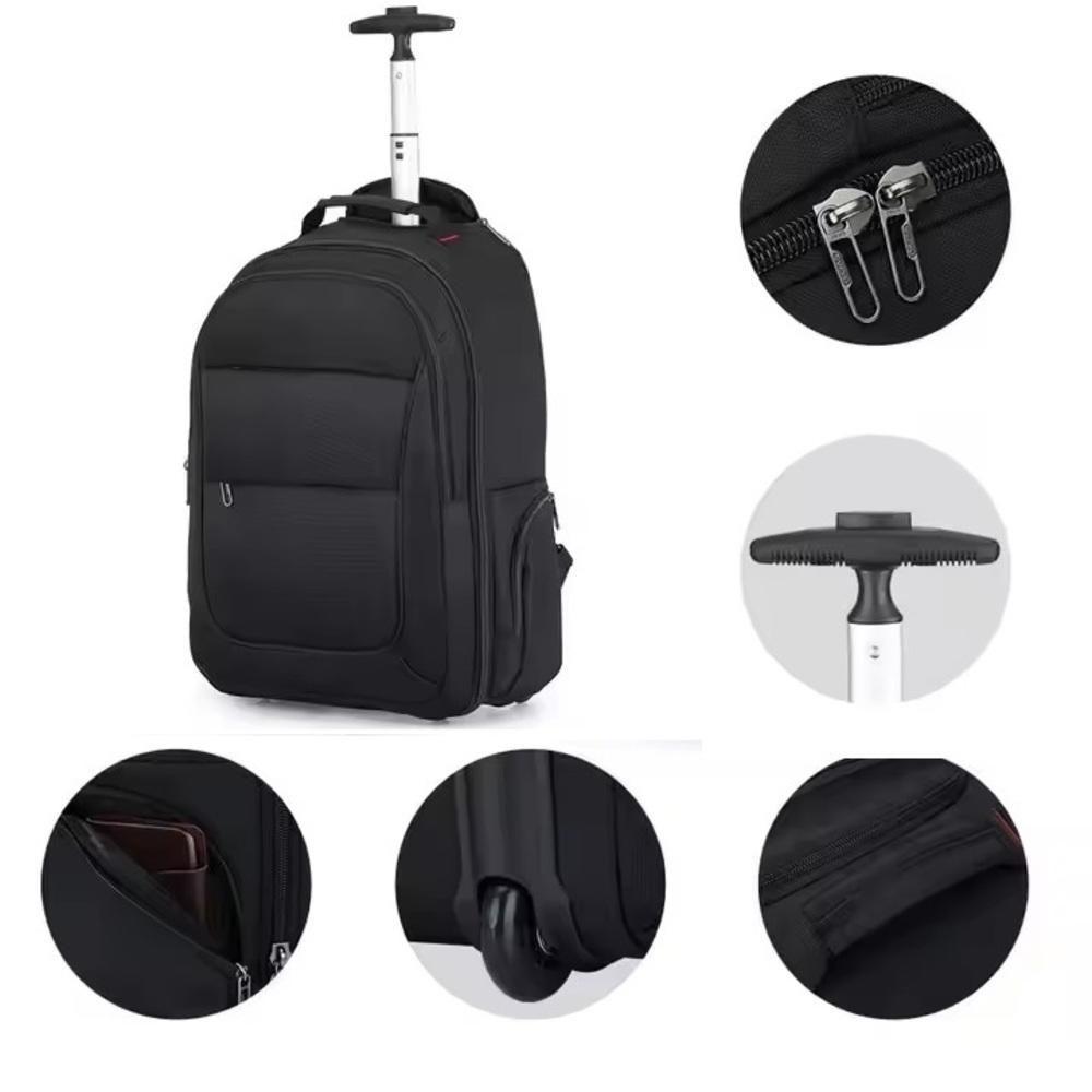 Mochila Executiva Notebook Com Rodinhas – Praticidade, Estilo E Conforto Para Viagem, Trabalho Ou Escola - Preta - 2