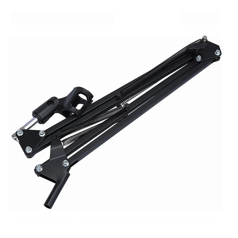 Suporte Microfone Articulado Mesa Braco Profissional Dobravel Ajustavel Em Aco Podcast Gravacao Estudio - 1