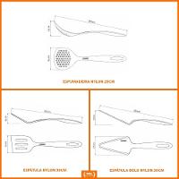 2 Panelas Turim Alumínio Antiaderente 1,4l + Conjunto De Utensílios + Tábua E Facas Tramontina - 5