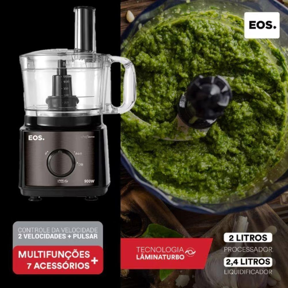 Processador De Alimentos 7 Em 1 Com Duas Velocidades Titanium EPS01T Eos B170841 110V - 5