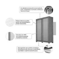 Guarda Roupa 2 Portas E 2 Gavetas Ayla Flex Cinamomo/cinamomo Ou Off White - Acp - 4