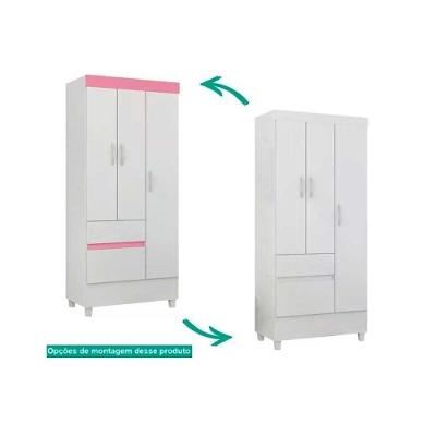 Guarda Roupa Solteiro Wind Cafe Touch 3 Portas de Abrir 2 Gavetas Café Touch