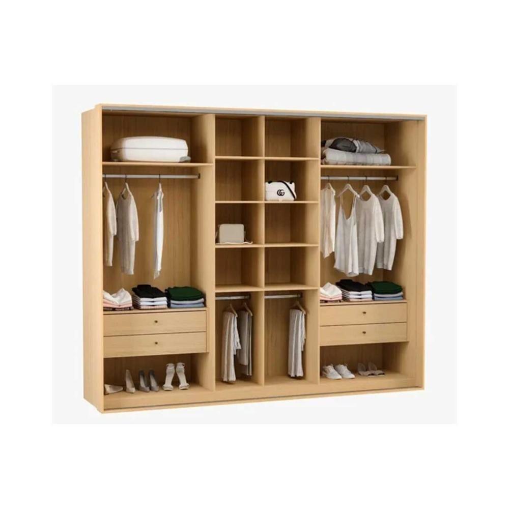 Guarda Roupa Casal 6 Portas (2 C/ Espelho) E 4 Gavetas Ph 1807 Carvalho Nature/off White - Herval - 7
