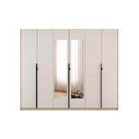 Guarda Roupa Casal 6 Portas (2 C/ Espelho) E 4 Gavetas Ph 1807 Carvalho Nature/off White - Herval
