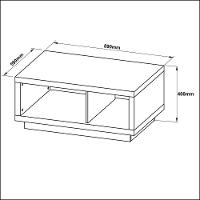 Mesa De Centro Multimóveis Cr45003 Natural - 3