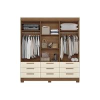 Guarda Roupa Casal 6 Portas E 9 Gavetas C/ Pés Colombo 6.9 Jatoba/areia - Santos Andirá - 2