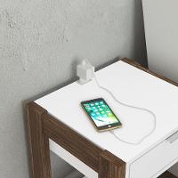 Mesa De Cabeceira Multimóveis Cr35003 Branca/Nogal - 2