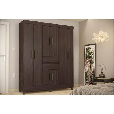 Guarda Roupa Solteiro 8 Portas E 2 Gavetas Munique Cafe Touch - Demóbile