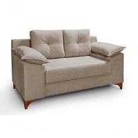 Conjunto Sofá Ibiza 3 E 2 Lugares 2,22m E 1,57m Veludo Confortável Capuccino 204 - 3