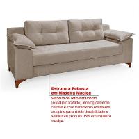 Conjunto Sofá Ibiza 3 E 2 Lugares 2,22m E 1,57m Veludo Confortável Capuccino 204