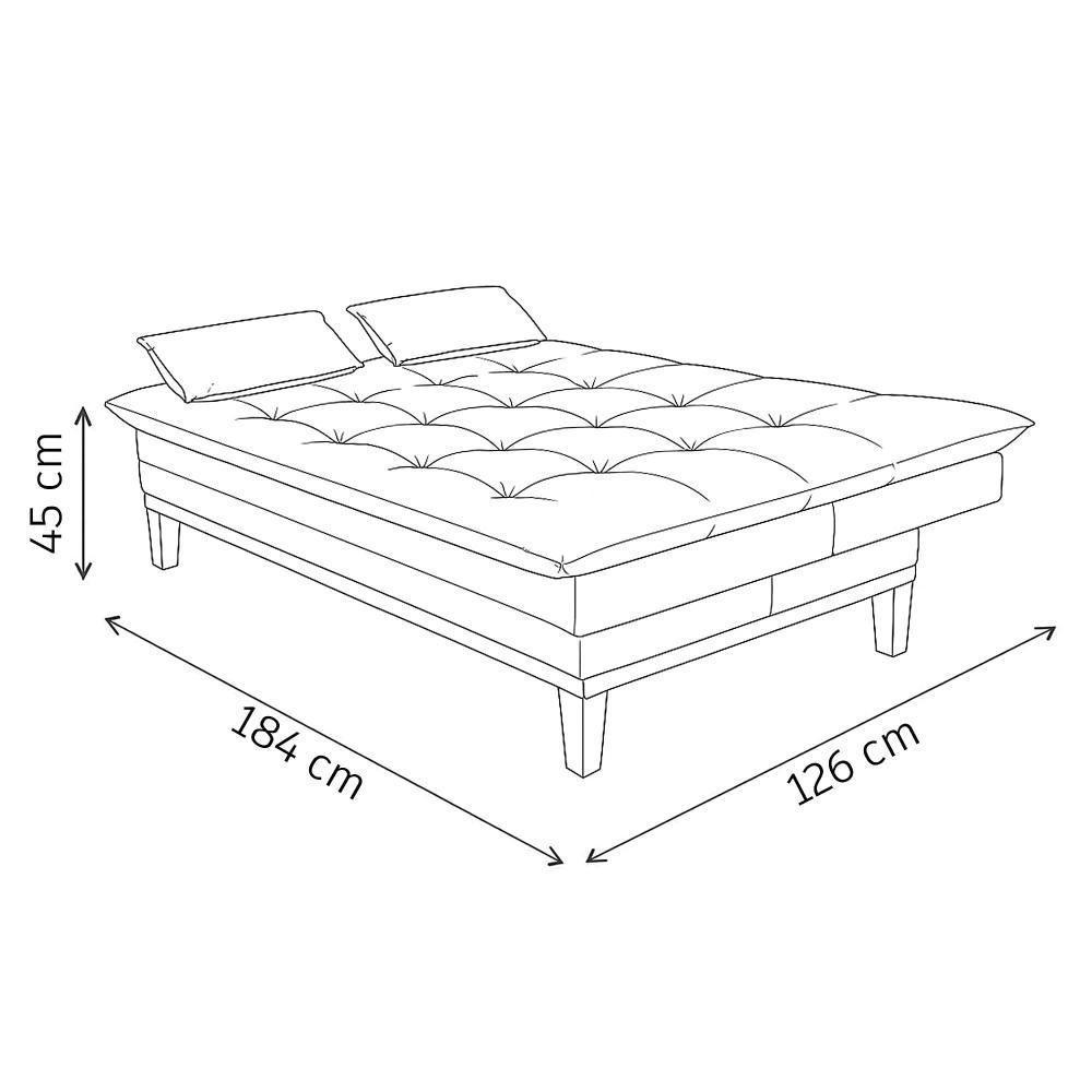 Sofá Cama Reclinável Casal 1,84m Island Suede Cinza Premium - 7