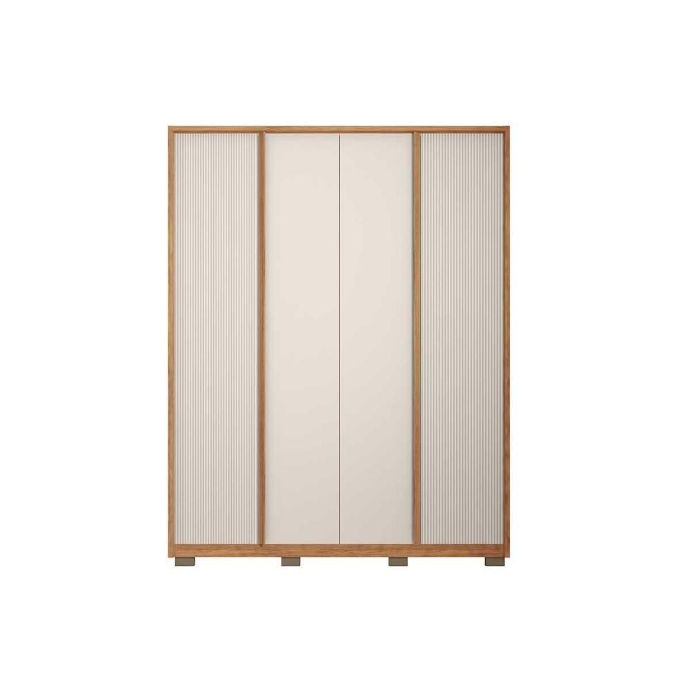 Guarda Roupa Solteiro 4 Portas E 3 Gavetas Lior Freijo/sued Mr - Caemmun - 10