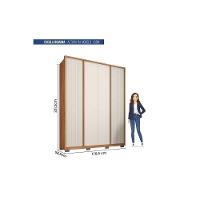 Guarda Roupa Solteiro 4 Portas E 3 Gavetas Lior Freijo/sued Mr - Caemmun