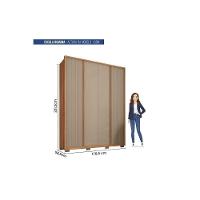 Guarda Roupa Solteiro 4 Portas E 3 Gavetas Lior Freijo/sued Mr - Caemmun - 5