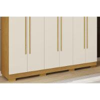 Guarda Roupa Casal 6 Portas E 3 Gavetas ágata Cinamomo/off White - Acp - 9