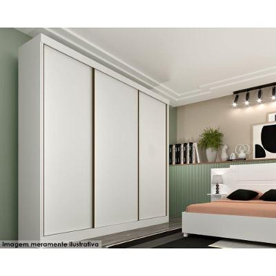 Guarda Roupas 3 Portas De Correr De E 4 Gavetas Dacar Neve - Tcil Móveis