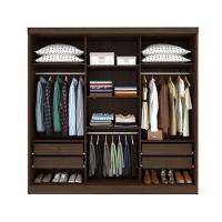 Guarda Roupas 3 Portas De Correr De E 4 Gavetas Dacar Neve - Tcil Móveis - 3