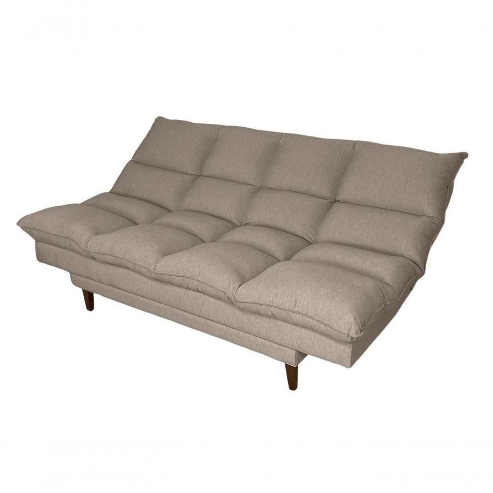 Sofá Cama Andorra Reclinável 3 Lugares Linho Base Madeira Fibra Siliconada Bege 201 - 3