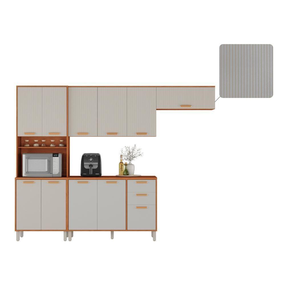 Cozinha Completa Itatiaia 270cm Em Madeira Mdp Cinamomo/fendi Itafriz - 9