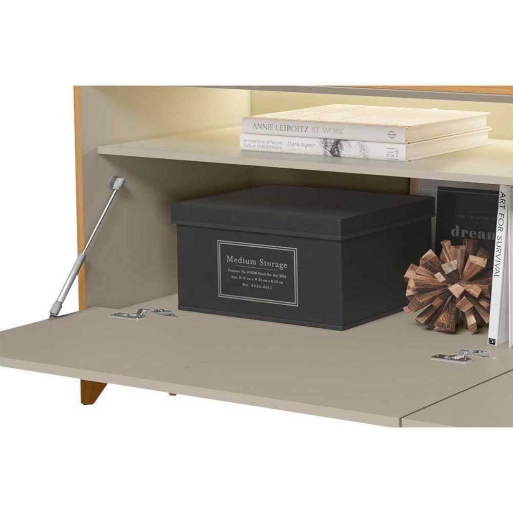 Rack Bancada P/ Tv Até 75 Pol Dubai C/ 2 Portas 2 Nichos E Led 180cm Tauari/off White Fosco - Linea Brasil - 5