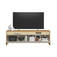 Rack Bancada P/ Tv Até 75 Pol Dubai C/ 2 Portas 2 Nichos E Led 180cm Tauari/off White Fosco - Linea Brasil - 3