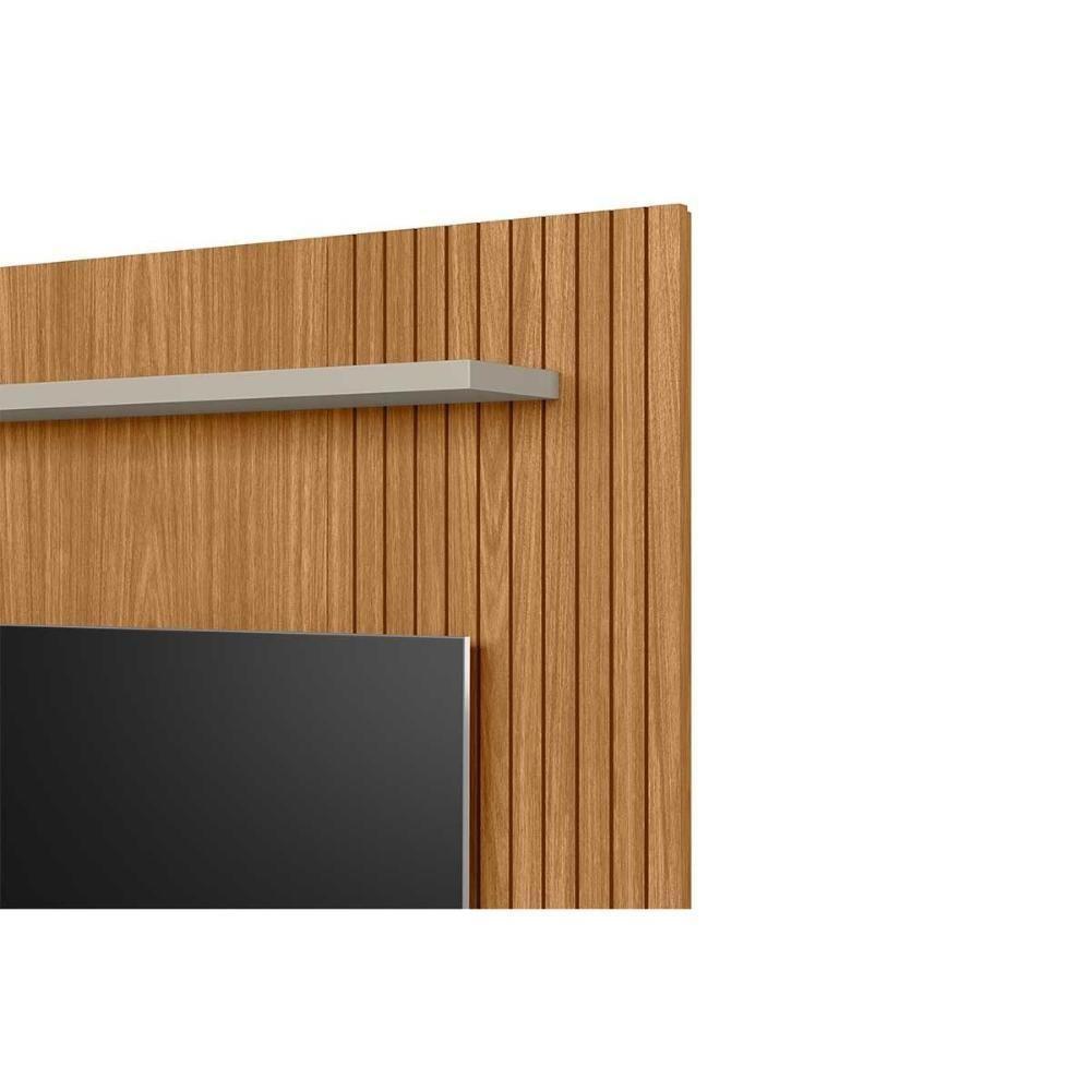Painel Home P/ Tv Até 65 Pol Dublin C/ 1 Porta E 1 Prateleira 160x160cm Nature/off White - Linea Brasil - 3