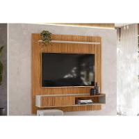 Painel Home P/ Tv Até 65 Pol Dublin C/ 1 Porta E 1 Prateleira 160x160cm Nature/off White - Linea Brasil - 1