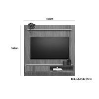 Painel Home P/ Tv Até 65 Pol Dublin C/ 1 Porta E 1 Prateleira 160x160cm Nature/off White - Linea Brasil - 2