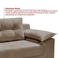 Conjunto Sofá Ibiza 3 E 2 Lugares 2,22m E 1,57m Veludo Confortável Avelã 205 - 5