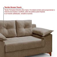 Conjunto Sofá Ibiza 3 E 2 Lugares 2,22m E 1,57m Veludo Confortável Avelã 205 - 6