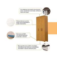 Guarda Roupa Solteiro 3 Portas E 2 Gavetas Lana Cinamomo/off White - Acp - 2