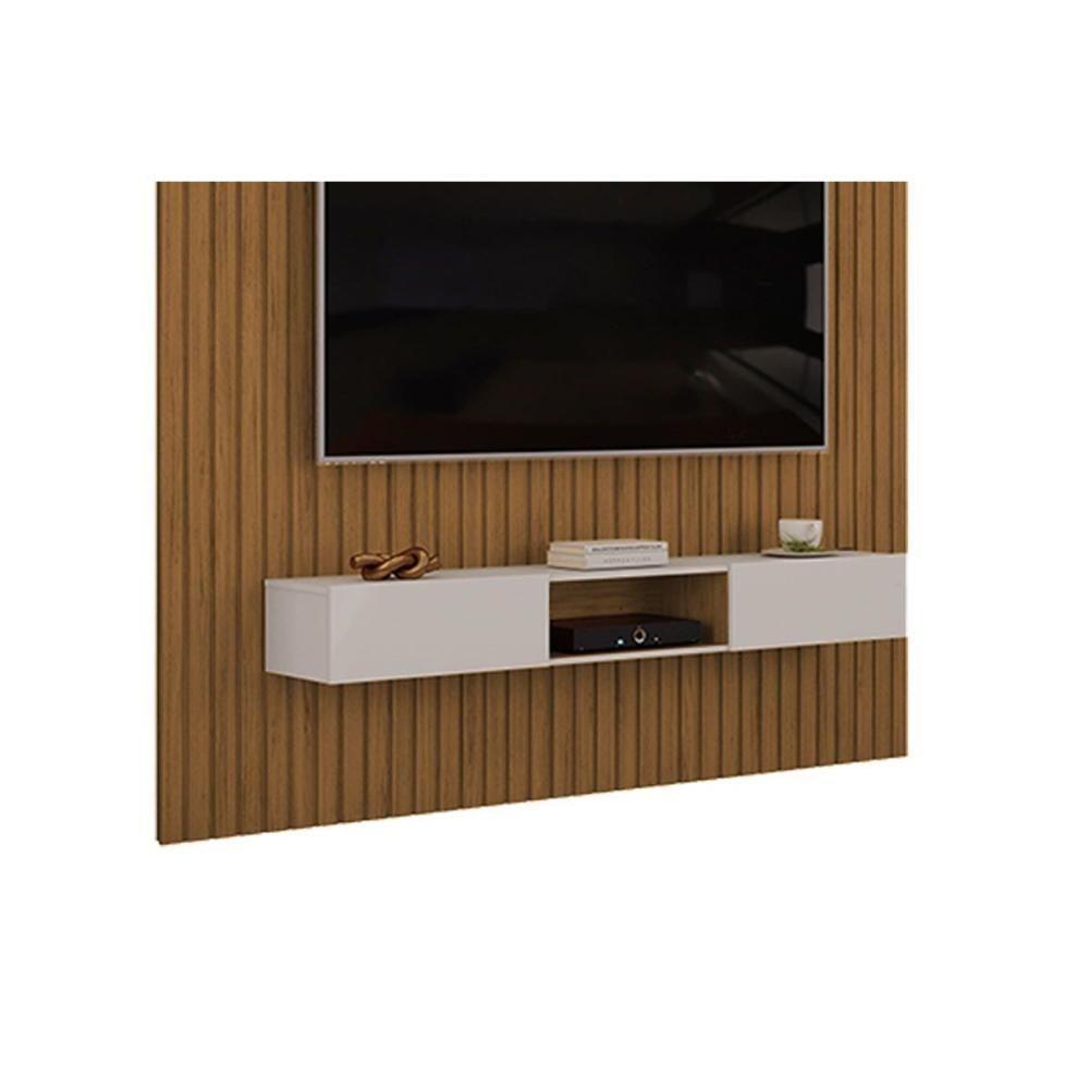 Home P/ Tv Trento 230x240cm Freijo/off White - Dj Móveis - 6