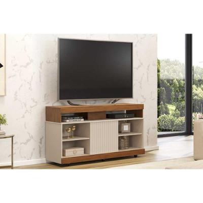 Rack Bancada P/ Tv Até 50 Pol Dili 120x67cm Freijo/off White - Dj Móveis