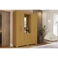 Guarda Roupa Solteiro 4 Portas E 3 Gavetas C/ 1 Espelho Emily Gold Cinamomo - Acp - 1