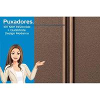 Guarda Roupa Casal 6 Portas (2 C/ Espelho) E 5 Gavetas C/ Pés Torino Wood/terracota - Santos Andirá